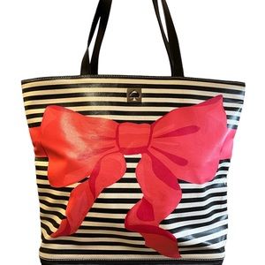 Kate Spade Striped Bow Canvas Sonoma Tote